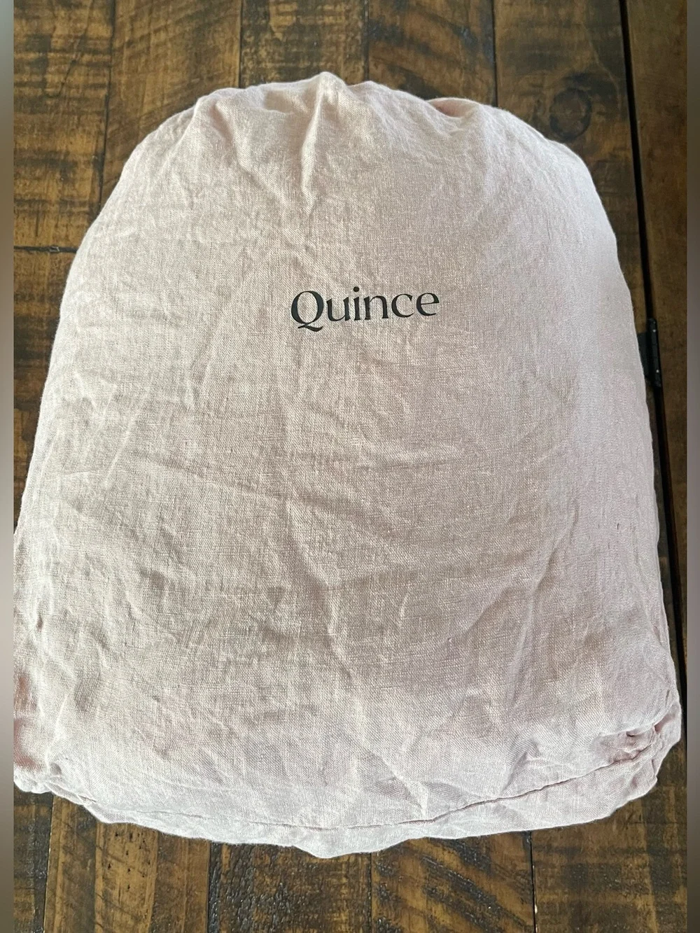Quince European Linen 3 Pc Duvet Cover Set, Full/Queen (Dusty Mauve)